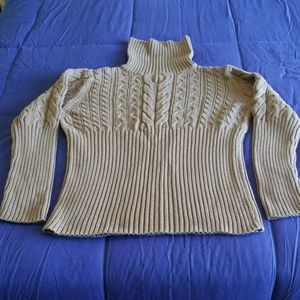 EUC brown sweater with a tone of green